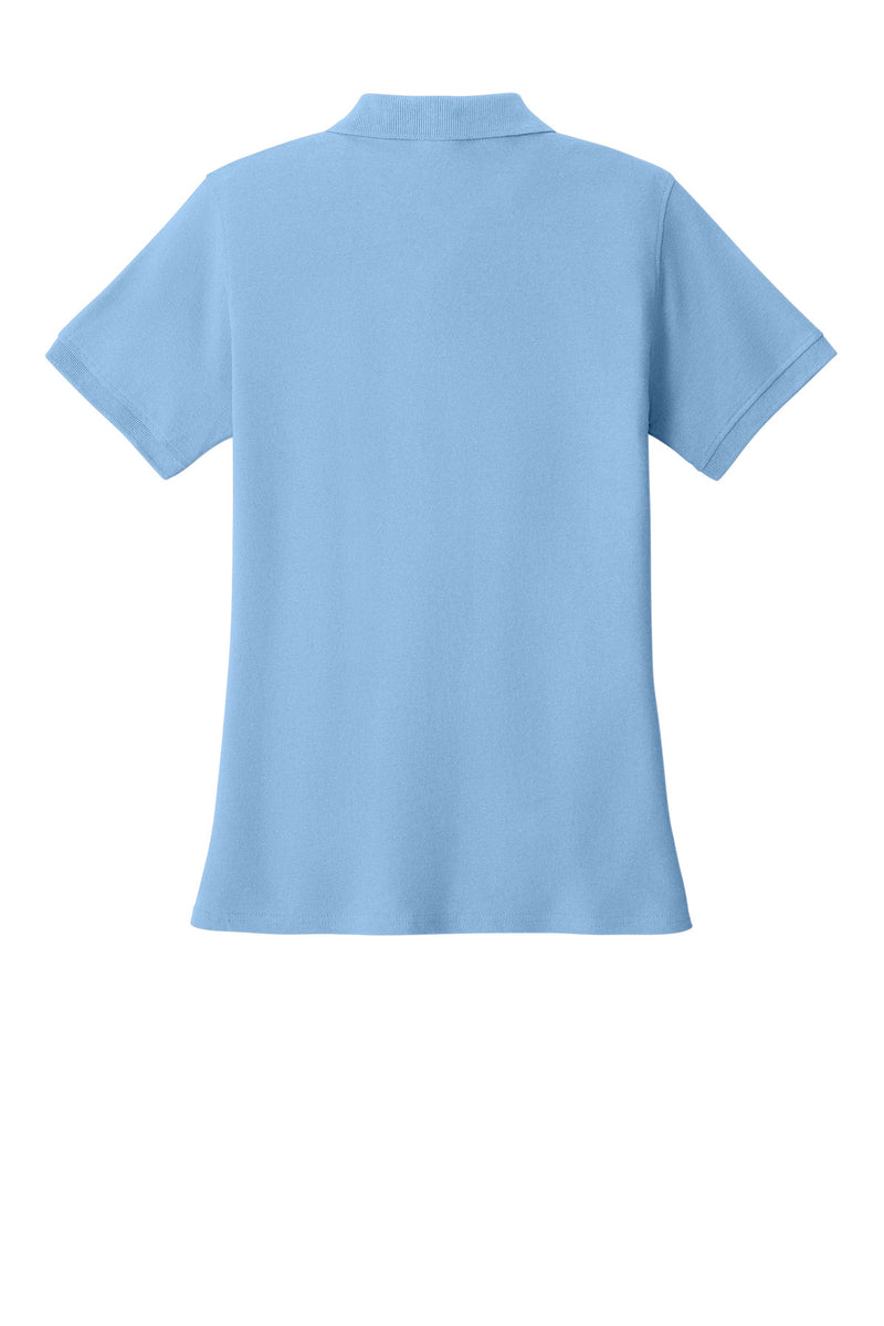 Port & Co Women's Core Blend Pique Polo - Light Blue
