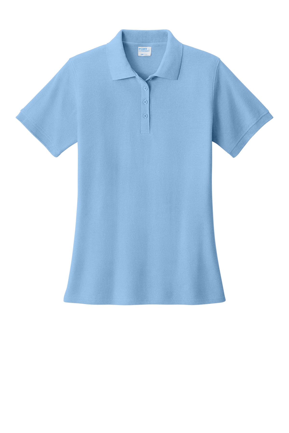 Port & Co Women's Core Blend Pique Polo - Light Blue