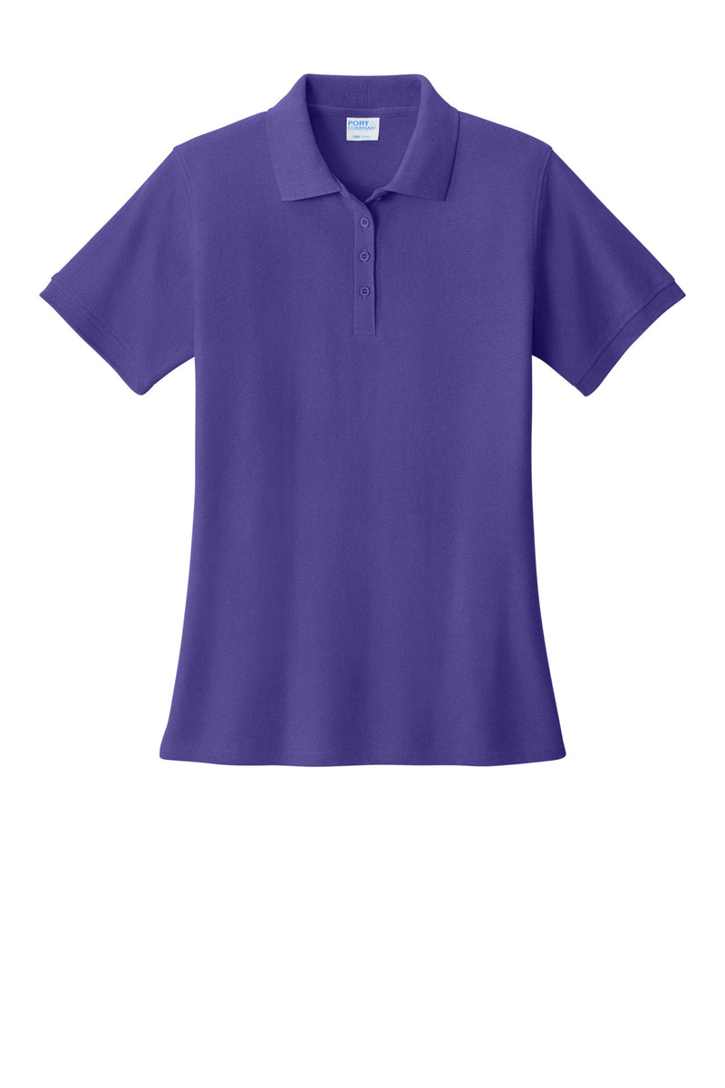 Port & Co Women's Core Blend Pique Polo - Purple