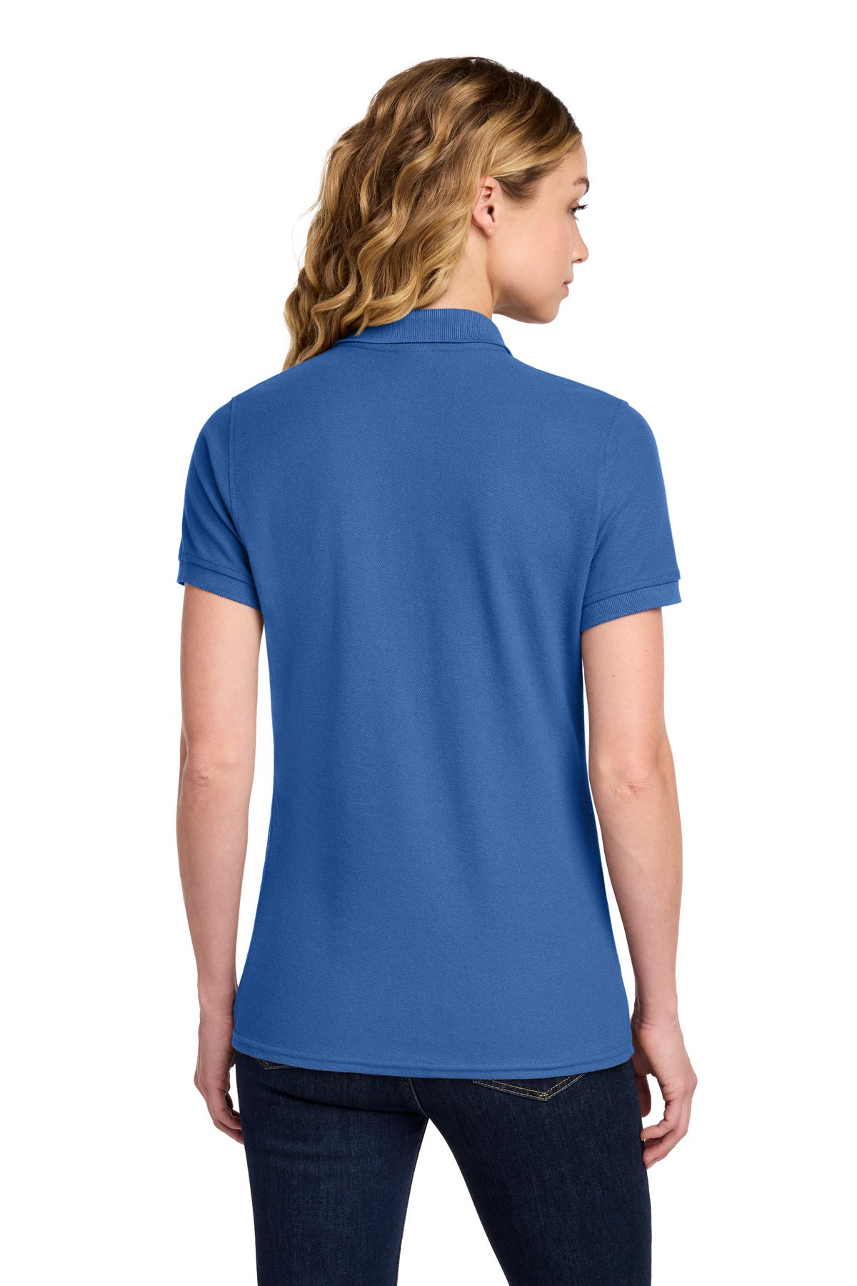 Port & Co Women's Core Blend Pique Polo - Royal