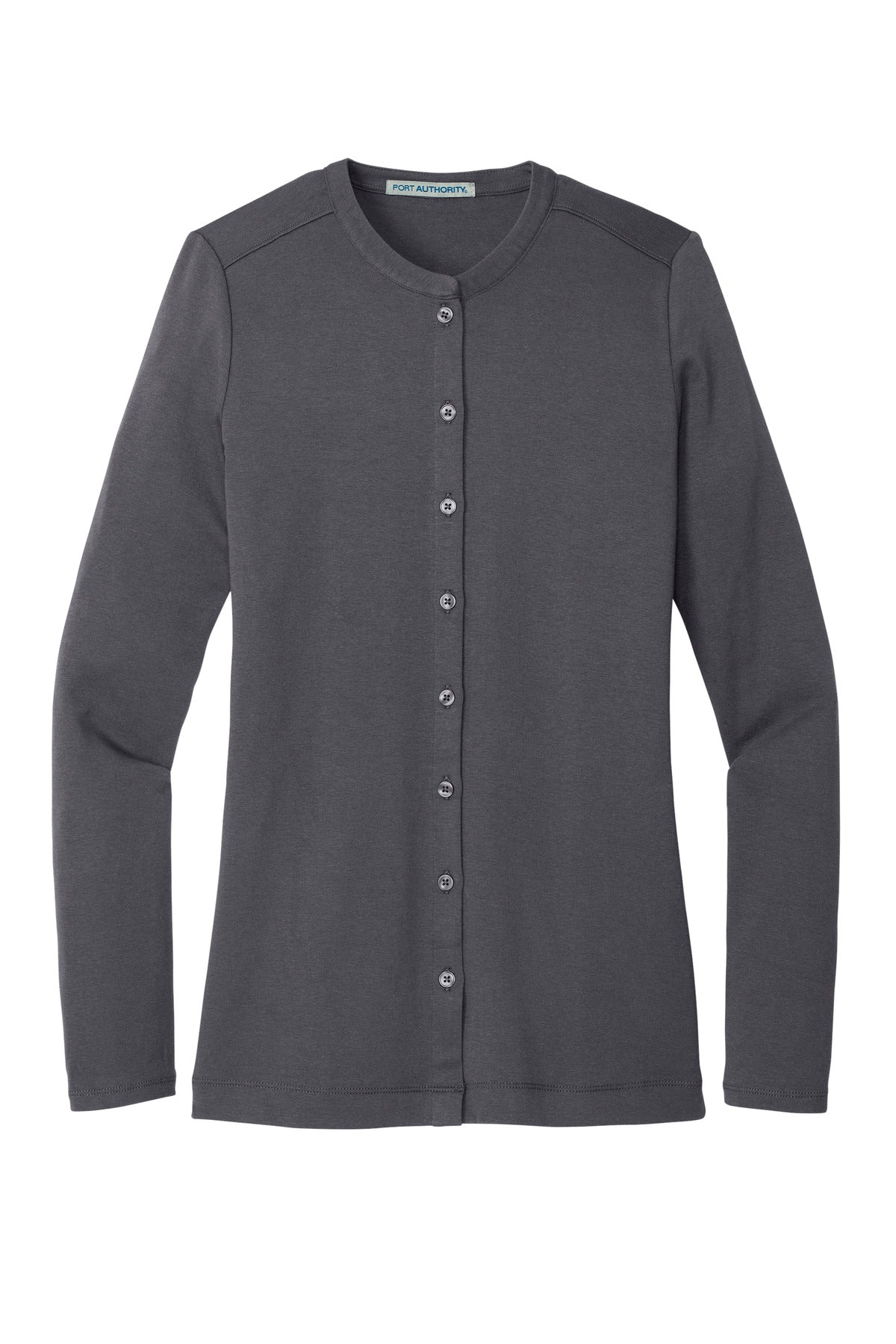 Port Authority Women's Concept Stretch Button-Front Cardigan - Grey Smoke