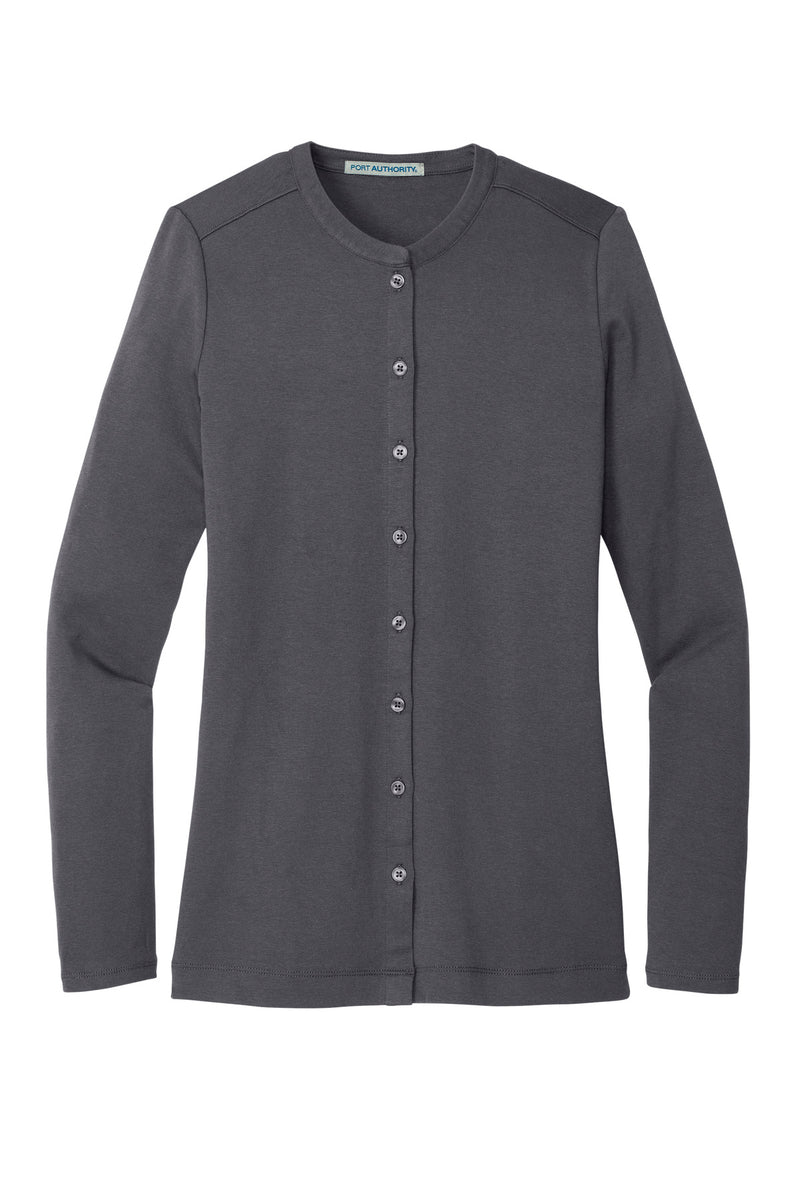 Port Authority Women's Concept Stretch Button-Front Cardigan - Grey Smoke