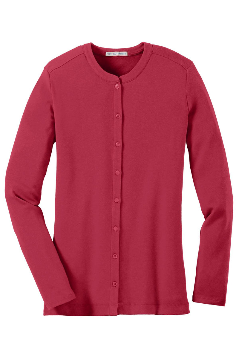 Port Authority Women's Concept Stretch Button-Front Cardigan - Rich Red