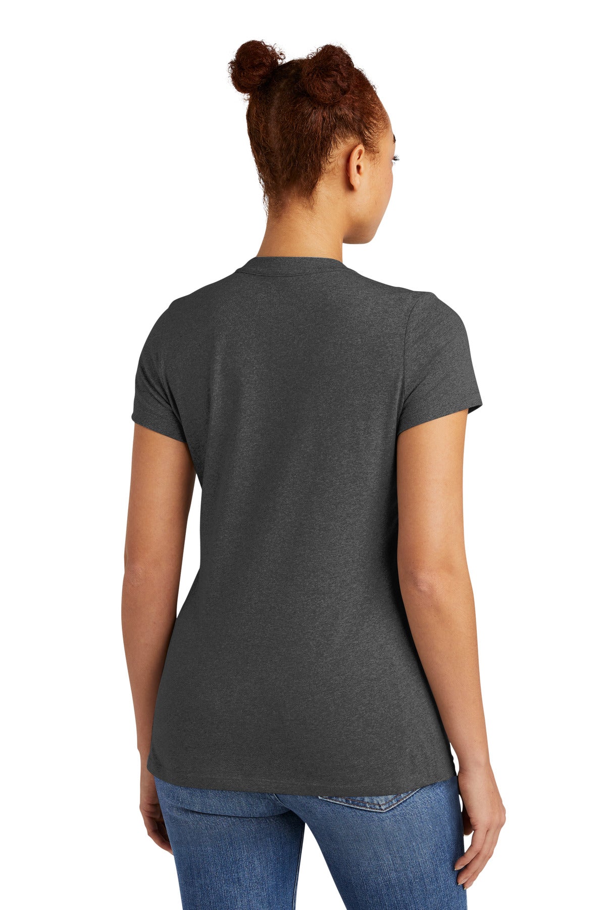 New Era  Ladies Heritage Blend Crew Tee - Black Heather