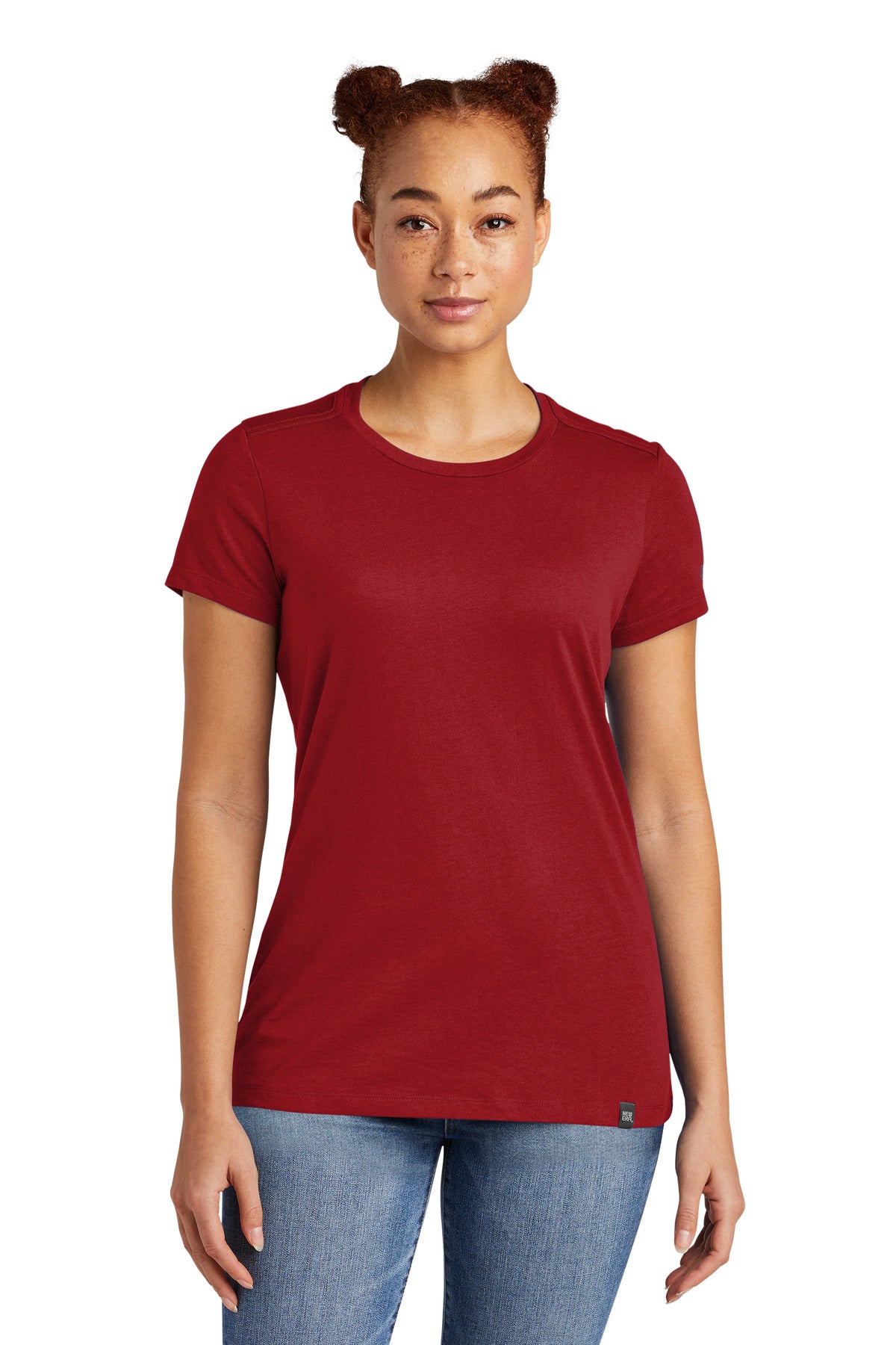 New Era  Ladies Heritage Blend Crew Tee - Crimson