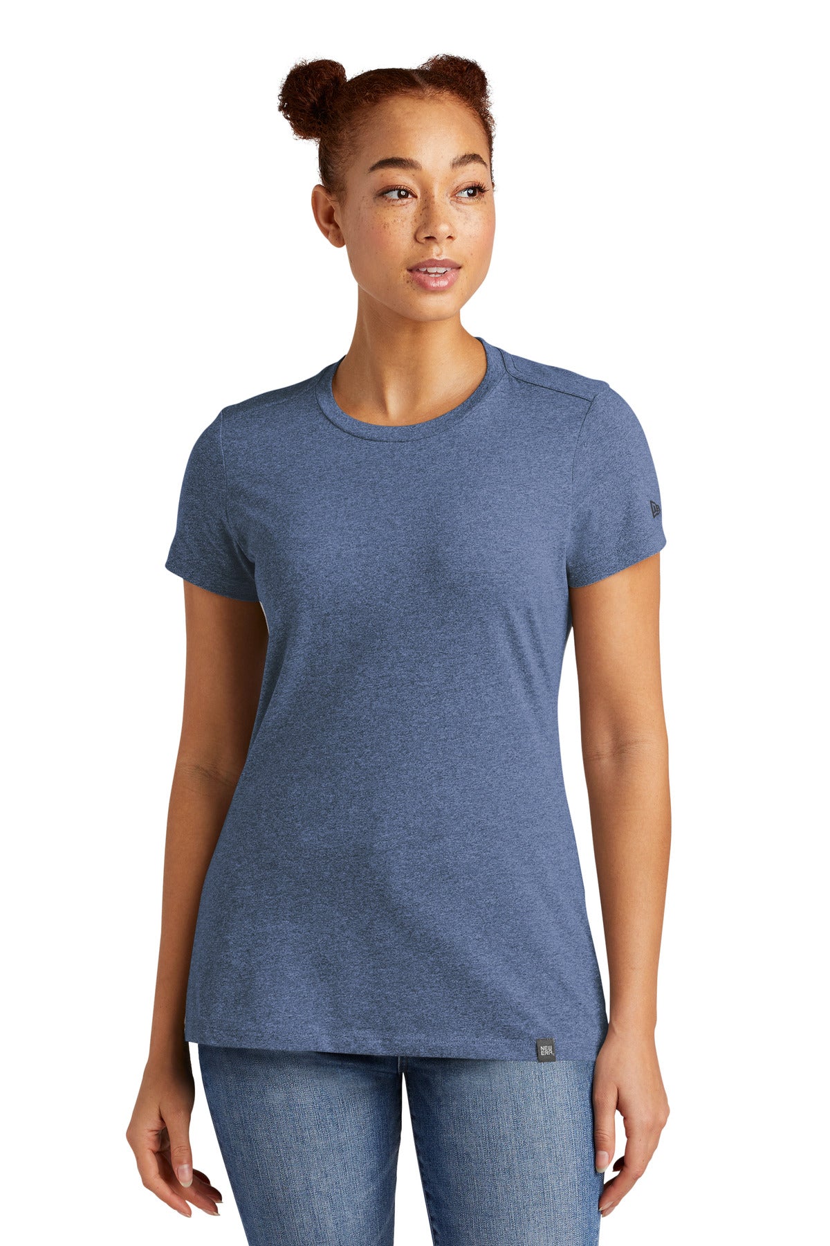 New Era  Ladies Heritage Blend Crew Tee - Dark Royal Twist