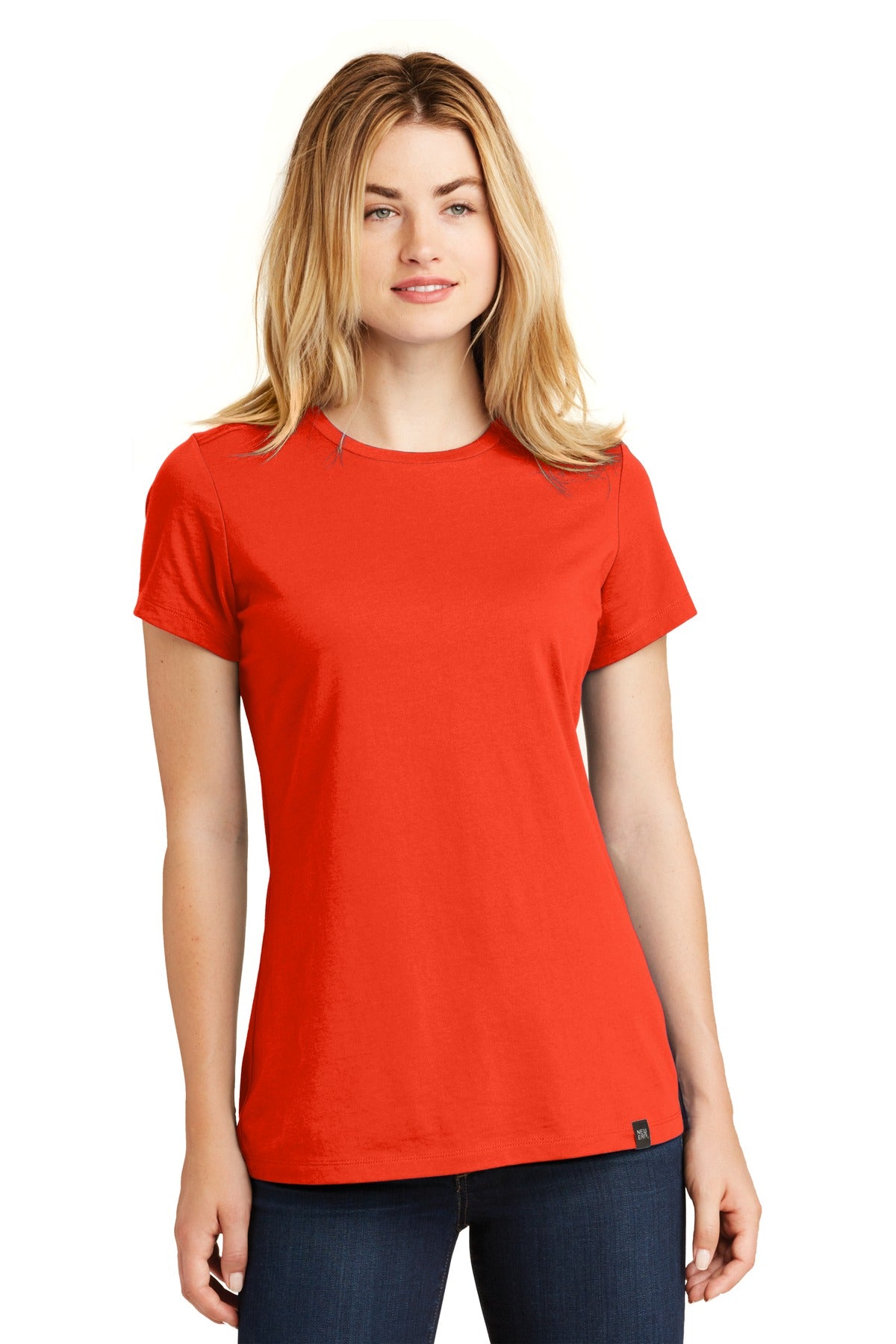 New Era  Ladies Heritage Blend Crew Tee - Deep Orange