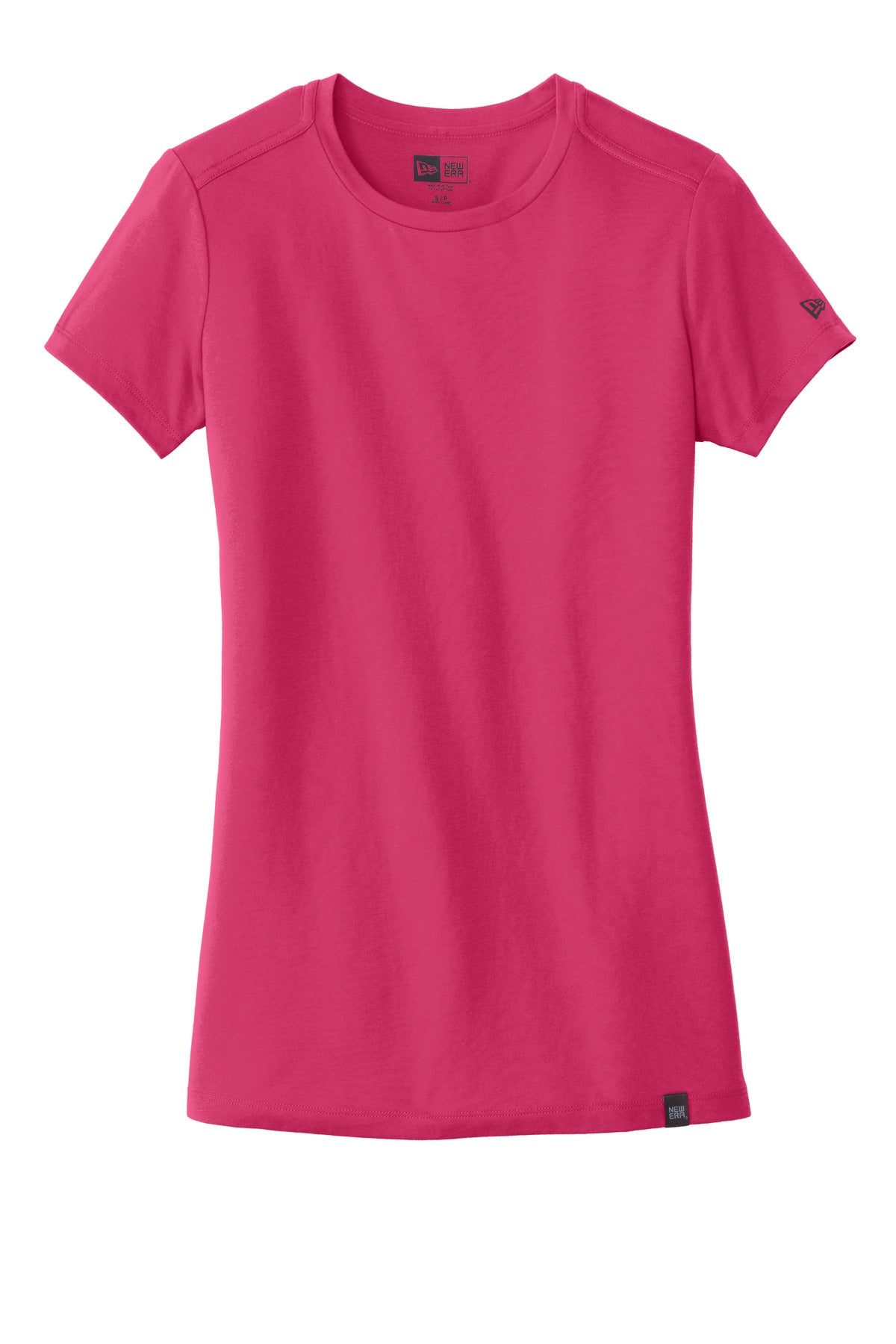 New Era  Ladies Heritage Blend Crew Tee - Deep Pink