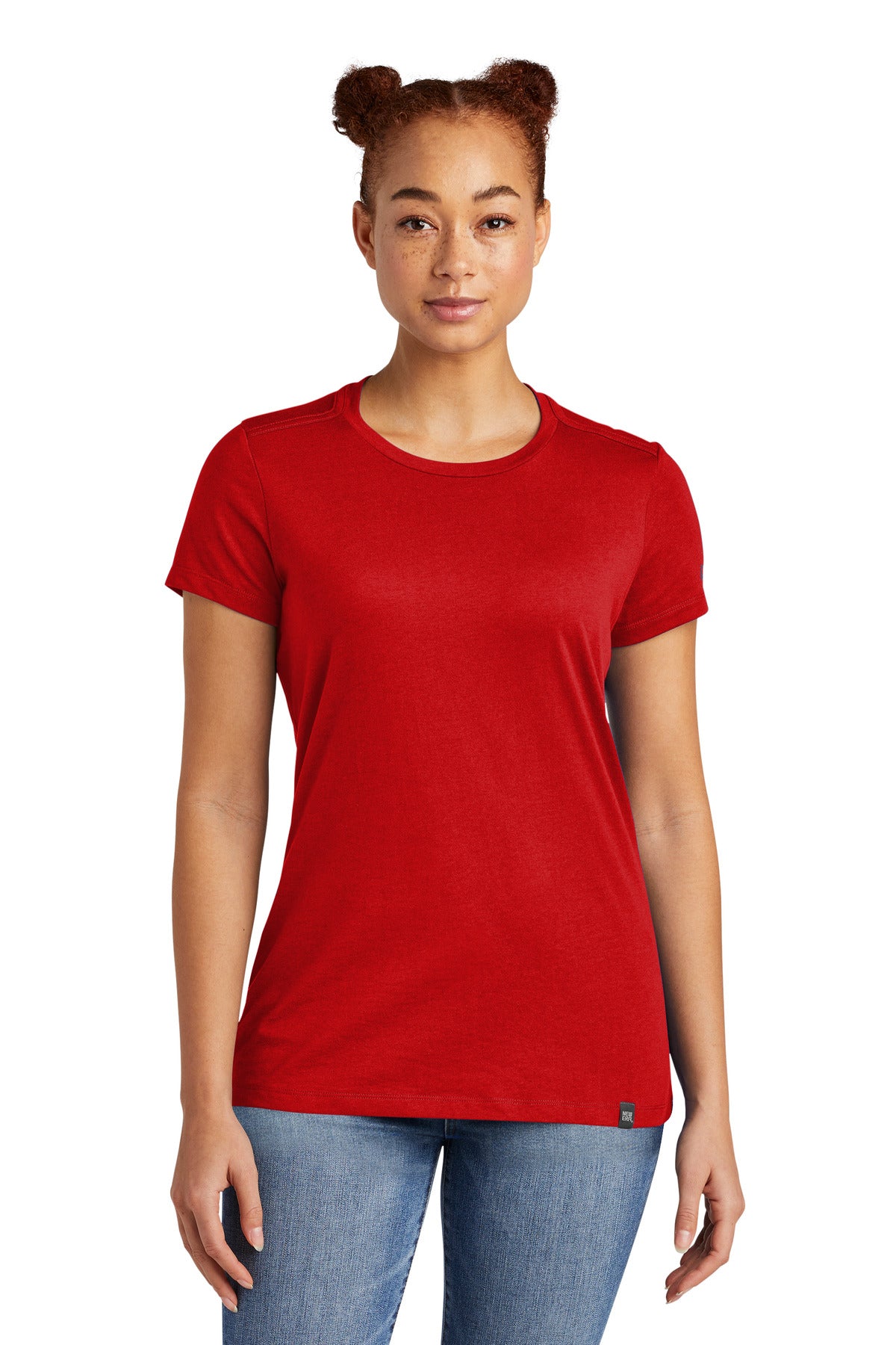 New Era  Ladies Heritage Blend Crew Tee - Scarlet