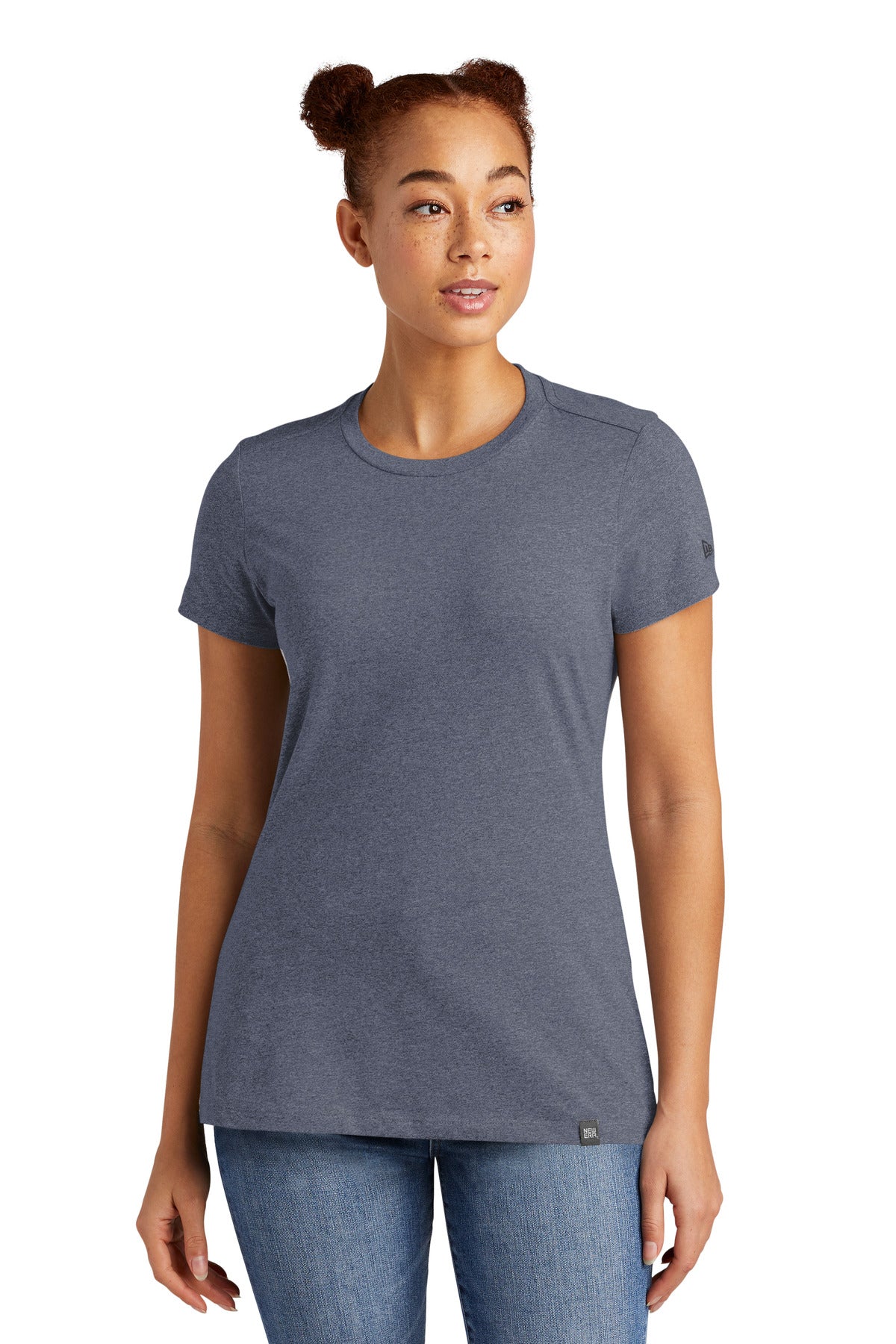 New Era  Ladies Heritage Blend Crew Tee - True Navy Heather