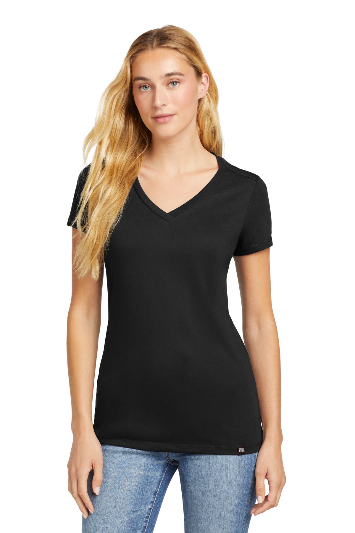 New Era  Women's Heritage Blend V-Neck Tee - Black