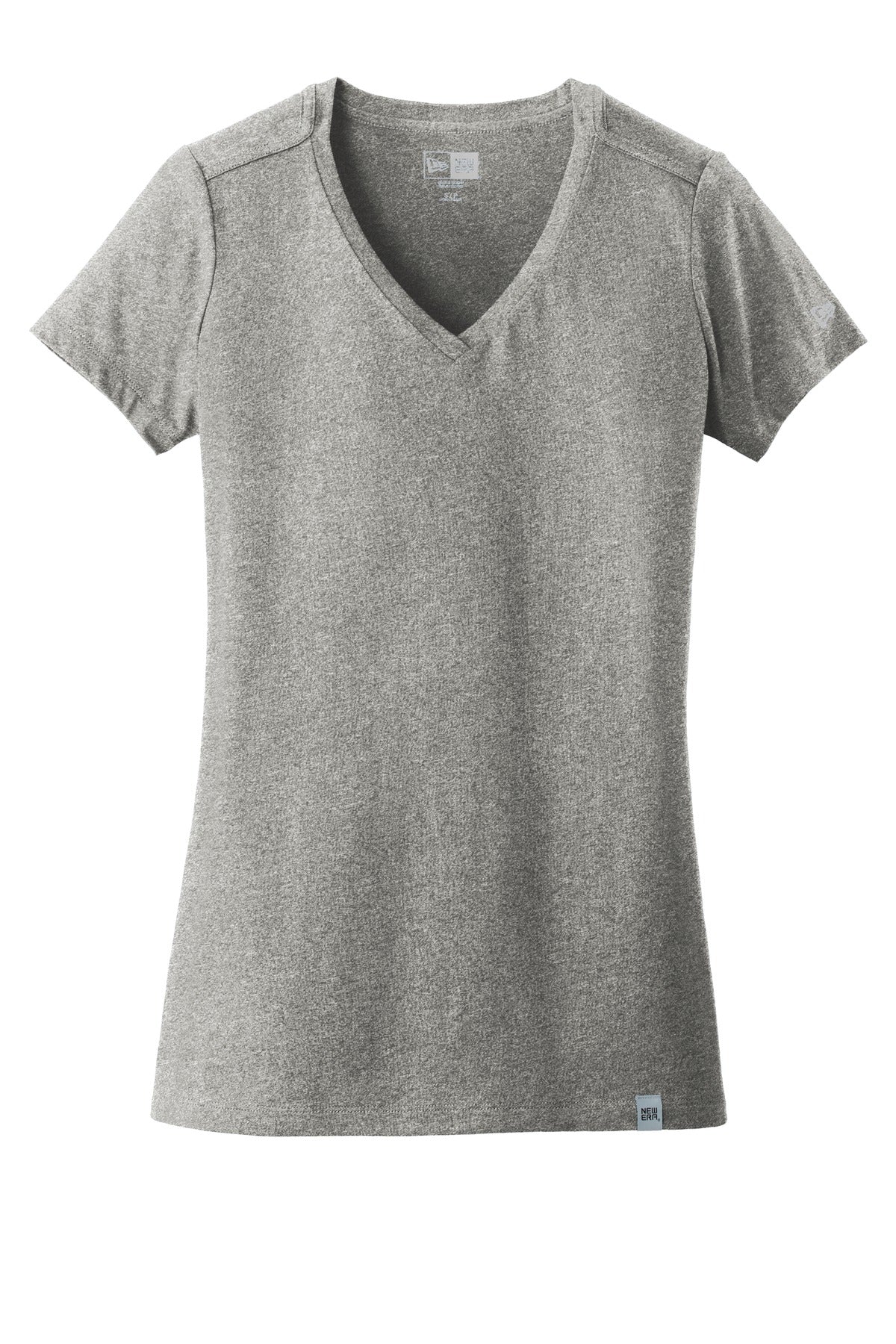 New Era  Women's Heritage Blend V-Neck Tee - Light Graphite Twist