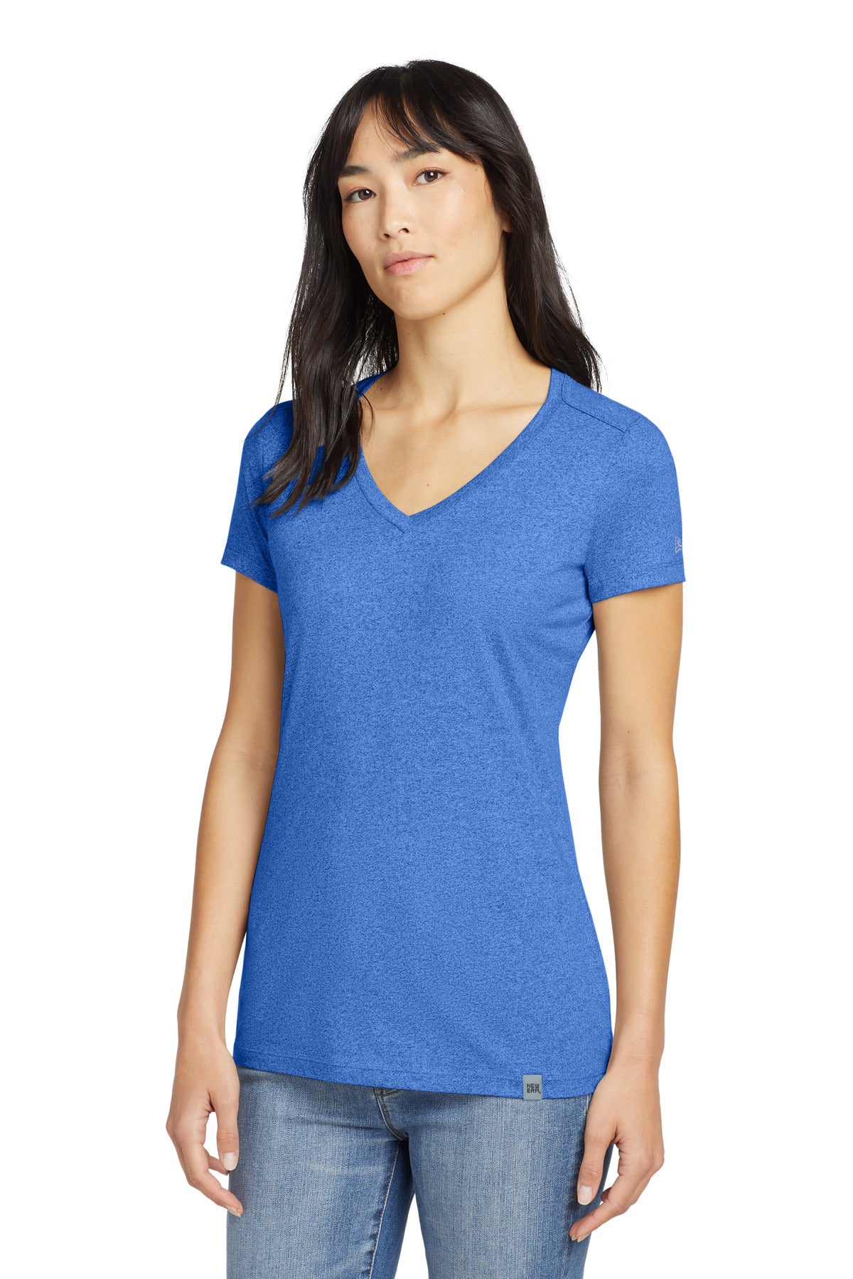 New Era  Women's Heritage Blend V-Neck Tee - Royal Heather