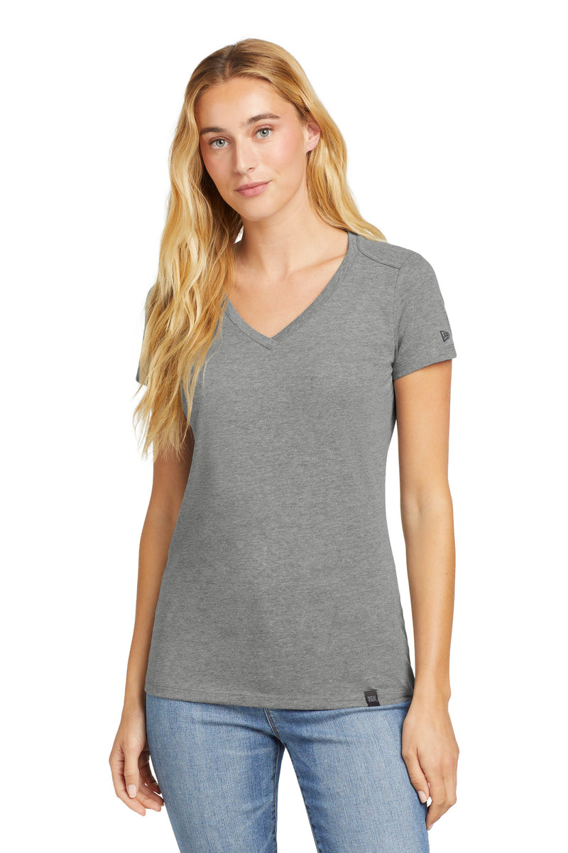 New Era  Women's Heritage Blend V-Neck Tee - Shadow Grey Heather