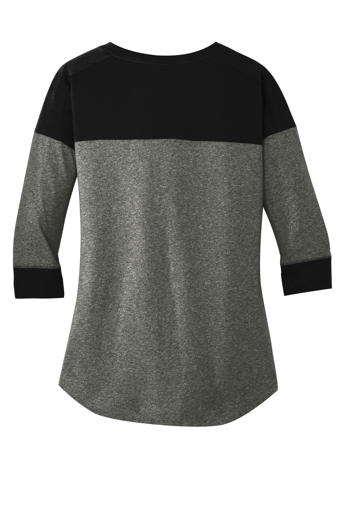 New Era  Women's Heritage Blend 3/4-Sleeve Baseball Raglan Tee - Black/ Black Twist