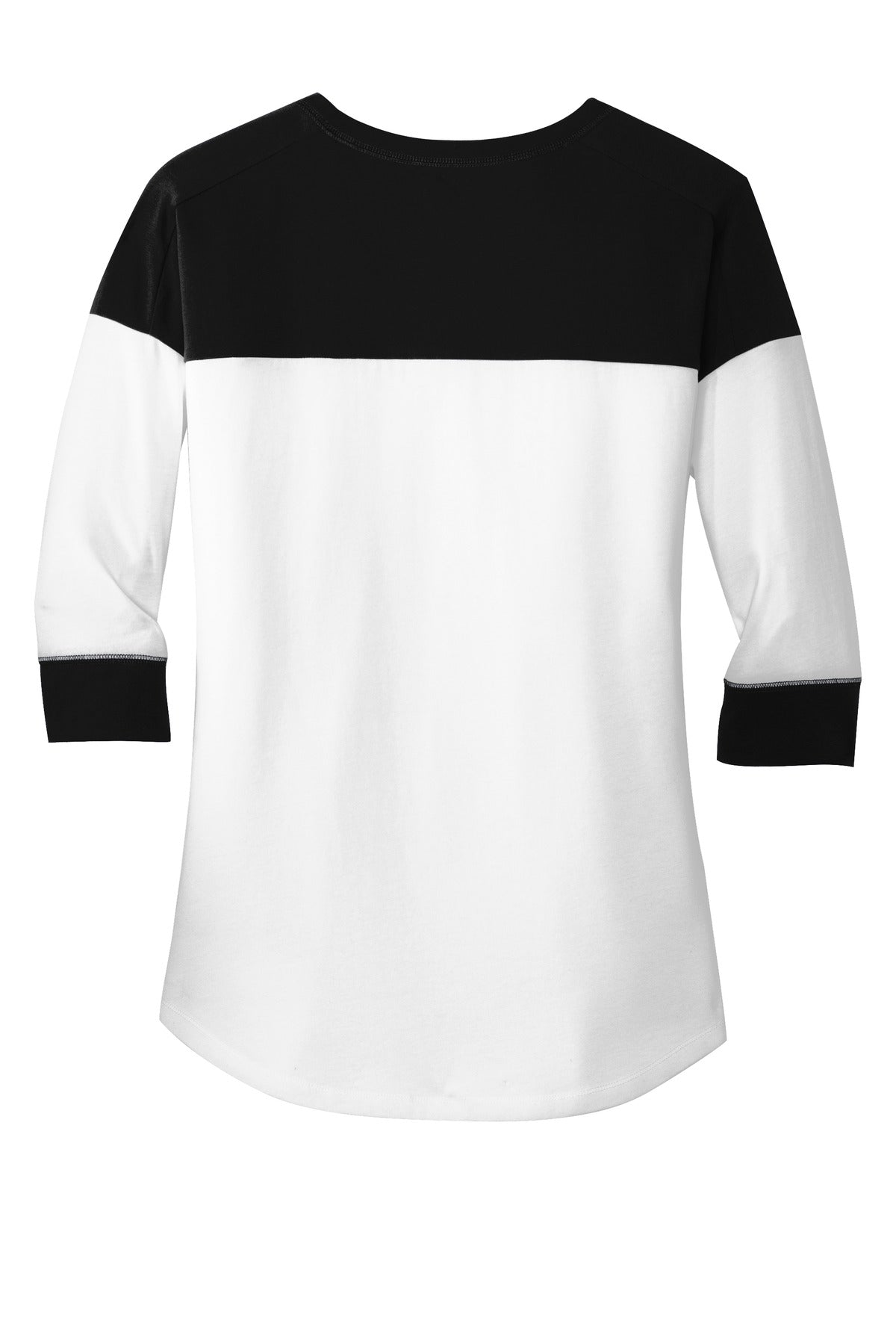 New Era  Women's Heritage Blend 3/4-Sleeve Baseball Raglan Tee - Black/ White