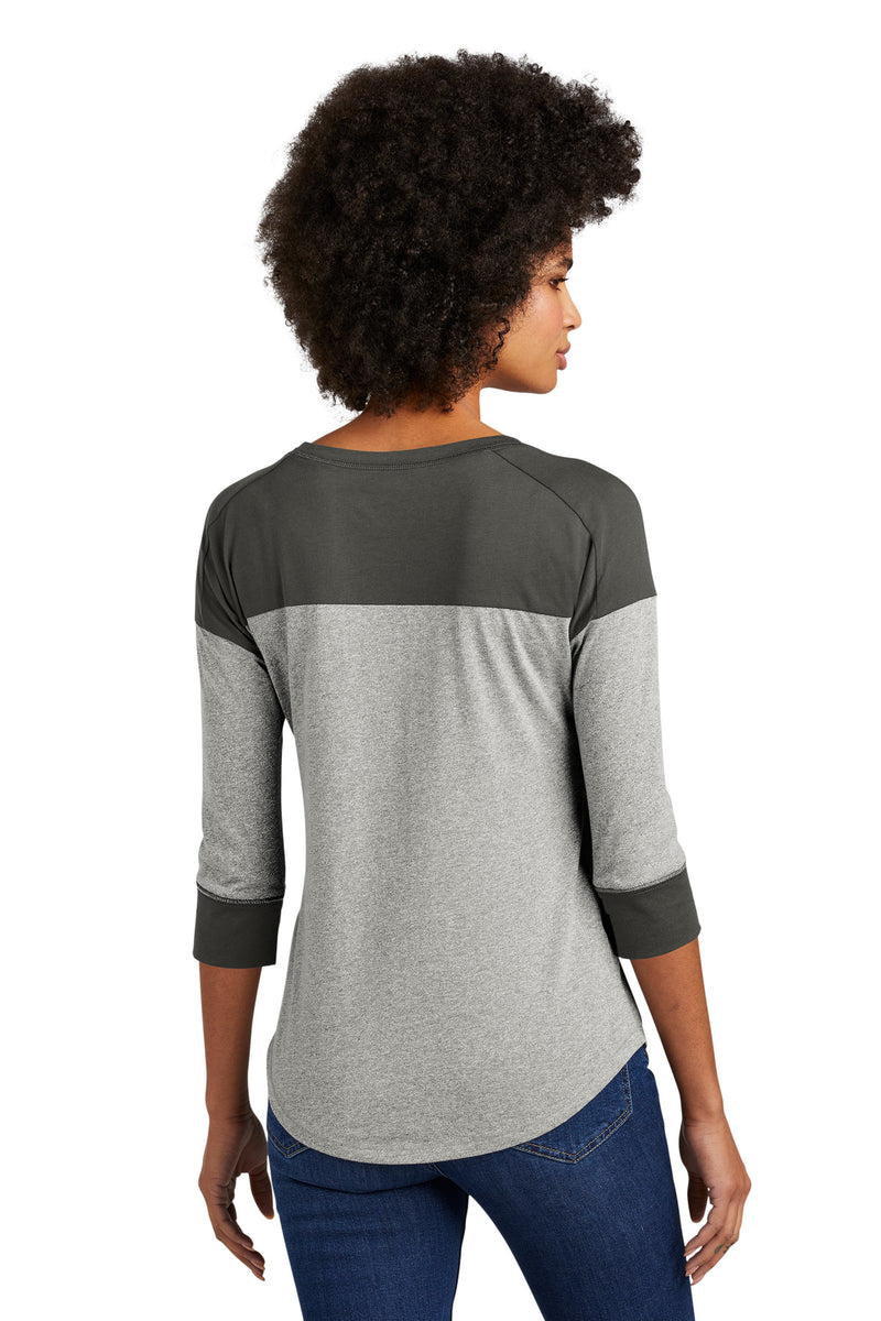 New Era  Women's Heritage Blend 3/4-Sleeve Baseball Raglan Tee - Graphite/ Light Graphite Twist