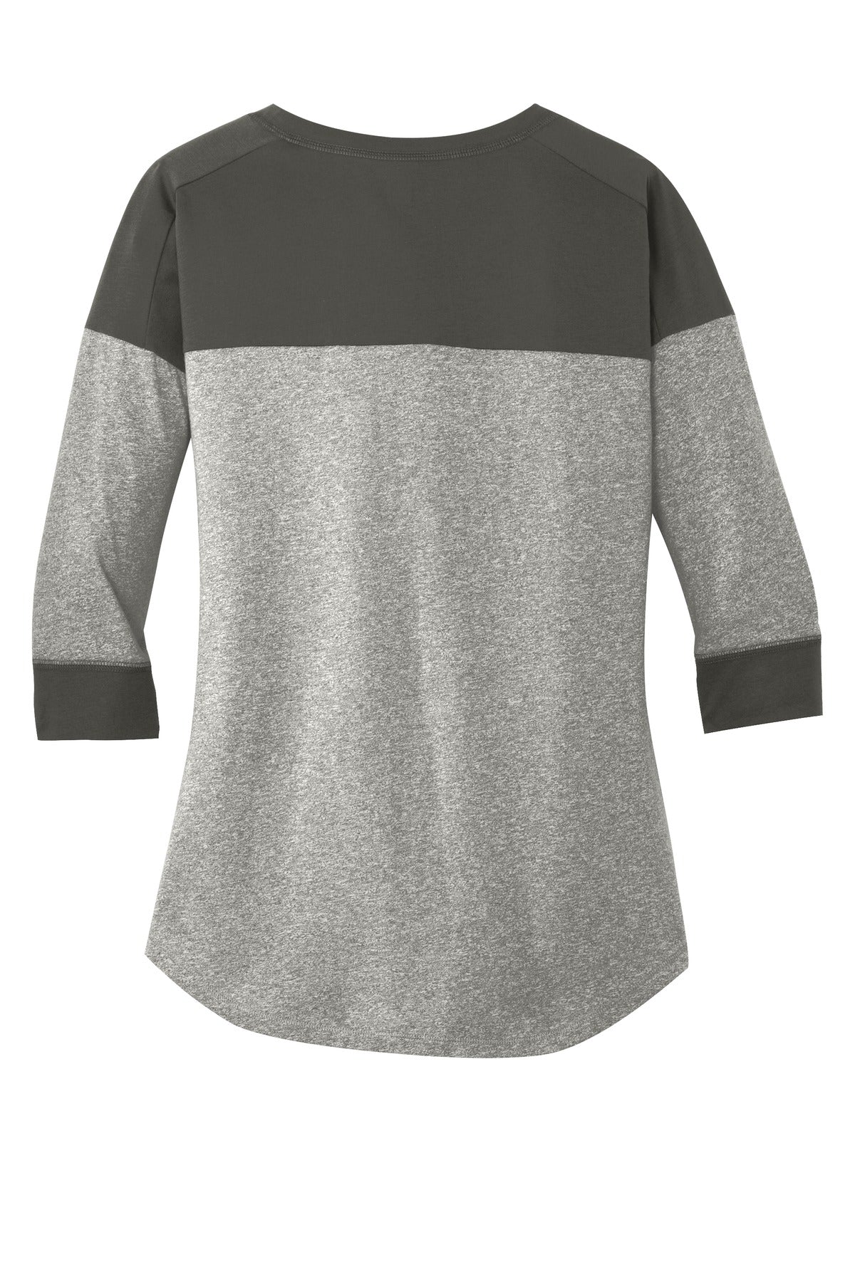 New Era  Women's Heritage Blend 3/4-Sleeve Baseball Raglan Tee - Graphite/ Light Graphite Twist