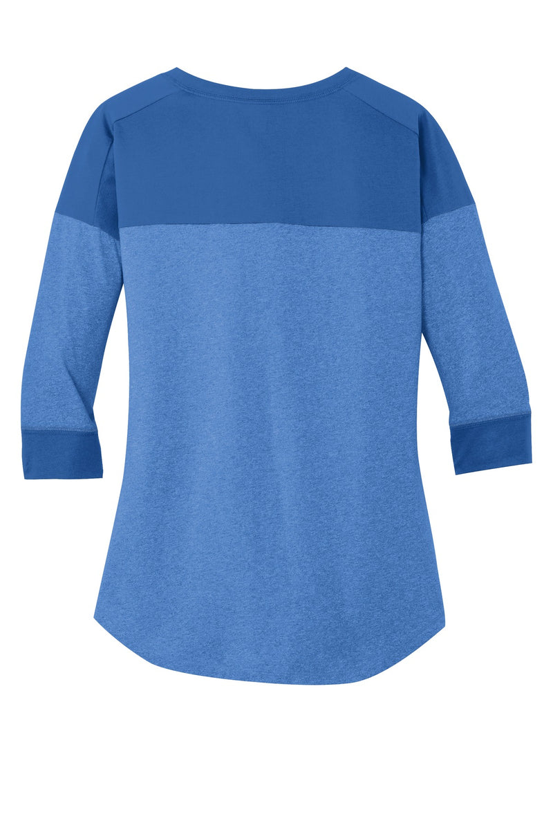 New Era  Women's Heritage Blend 3/4-Sleeve Baseball Raglan Tee - Royal/ Royal Heather