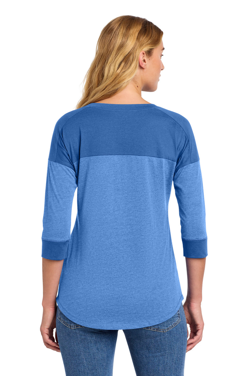 New Era  Women's Heritage Blend 3/4-Sleeve Baseball Raglan Tee - Royal/ Royal Heather