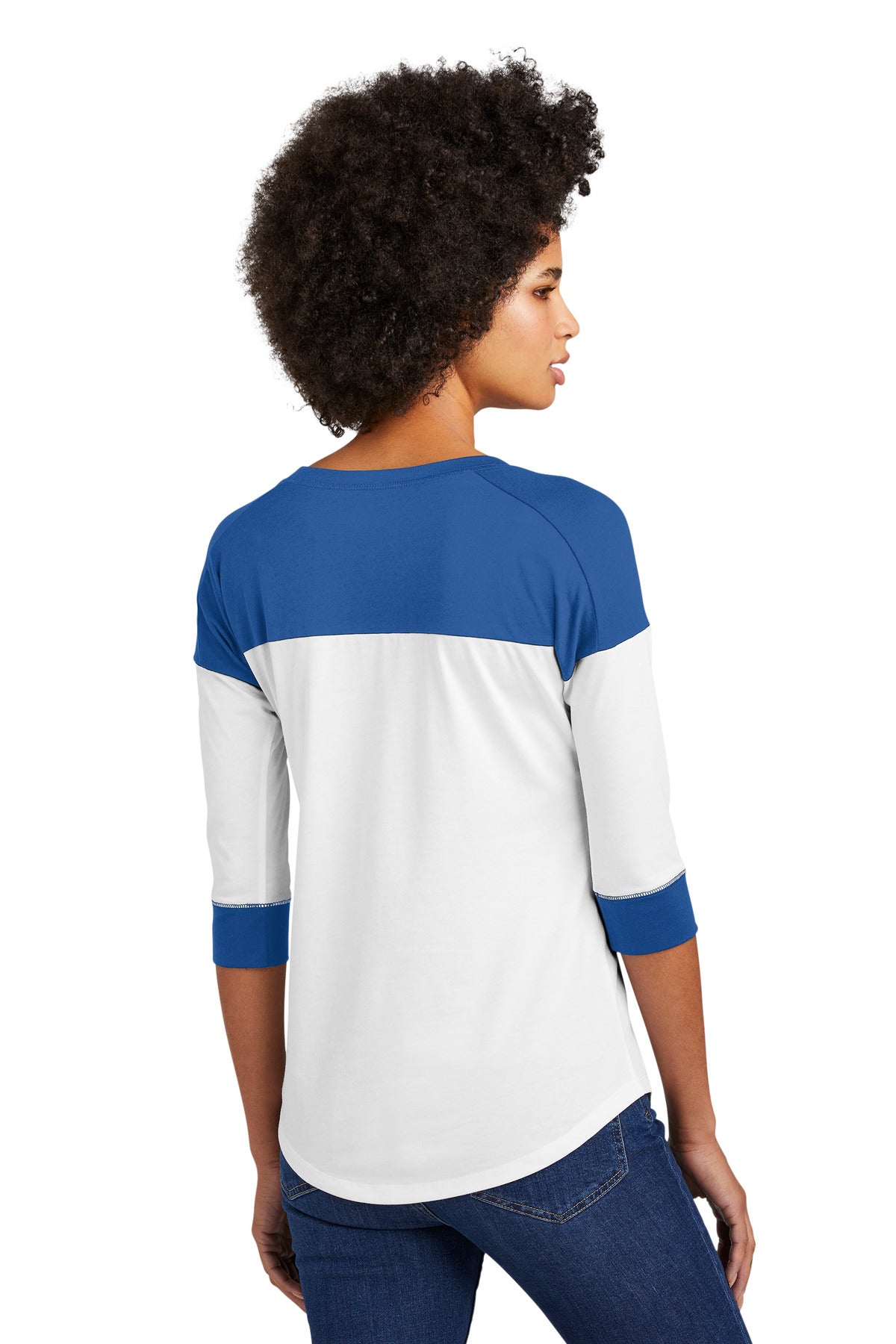 New Era  Women's Heritage Blend 3/4-Sleeve Baseball Raglan Tee - Royal/ White