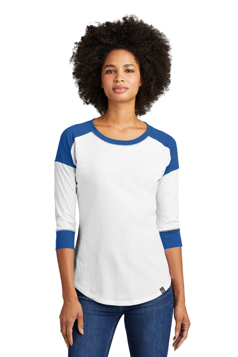 New Era  Women's Heritage Blend 3/4-Sleeve Baseball Raglan Tee - Royal/ White