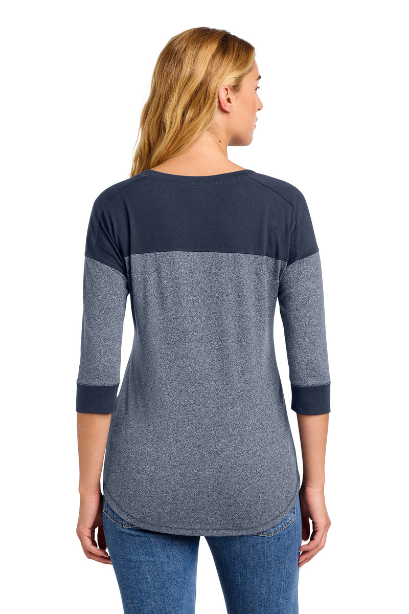 New Era  Women's Heritage Blend 3/4-Sleeve Baseball Raglan Tee - True Navy/ True Navy Twist