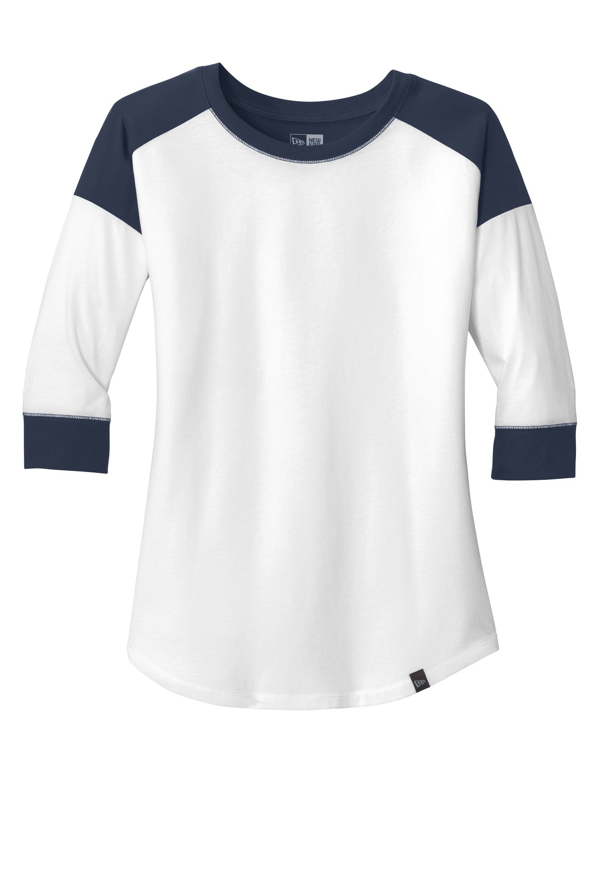 New Era  Women's Heritage Blend 3/4-Sleeve Baseball Raglan Tee - True Navy/ White