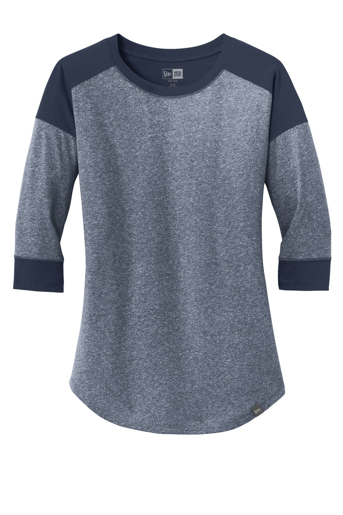 New Era  Women's Heritage Blend 3/4-Sleeve Baseball Raglan Tee - True Navy/ True Navy Twist