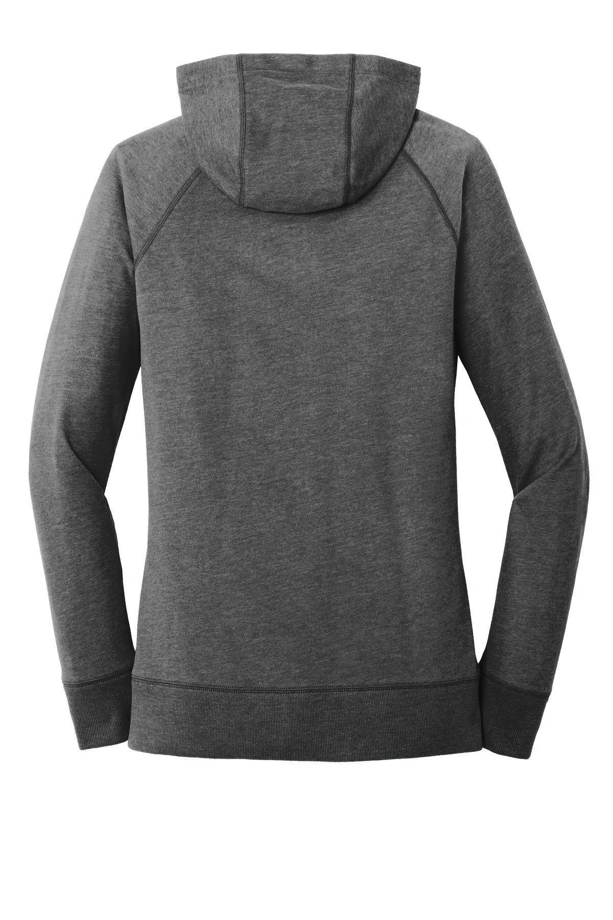 New Era Women's Sueded Cotton Blend Full-Zip Hoodie - Black Heather