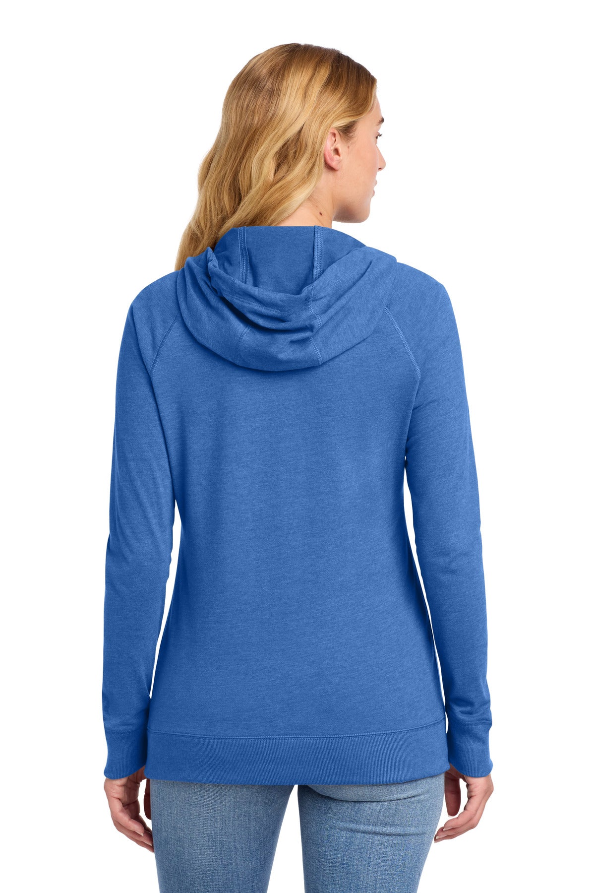 New Era Women's Sueded Cotton Blend Full-Zip Hoodie - Royal Heather