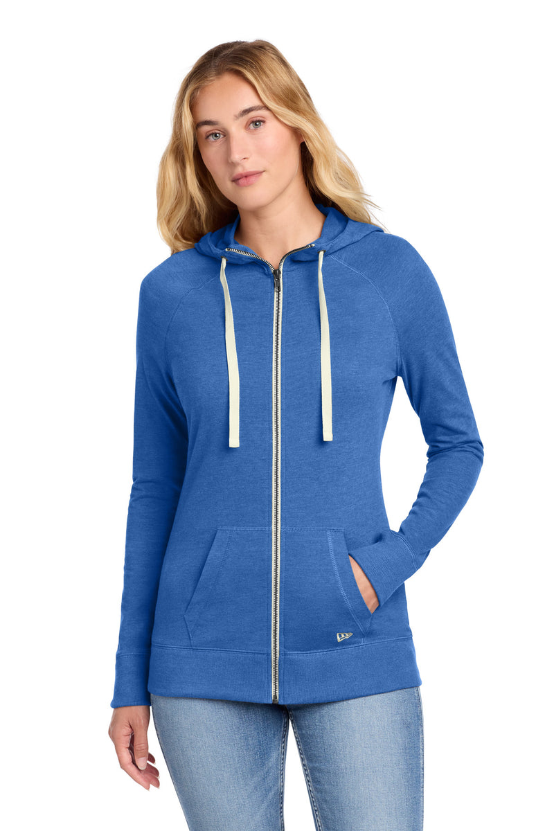 New Era Women's Sueded Cotton Blend Full-Zip Hoodie - Royal Heather