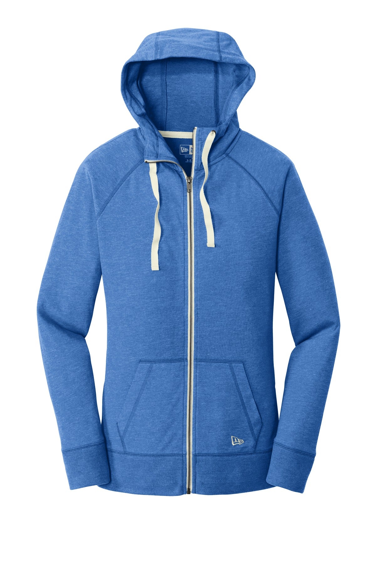 New Era Women's Sueded Cotton Blend Full-Zip Hoodie - Royal Heather