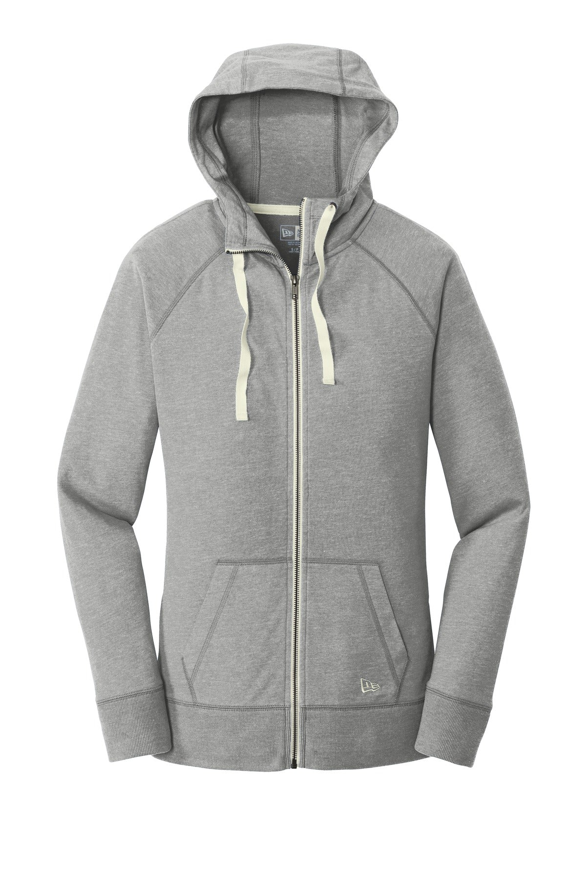 New Era Women's Sueded Cotton Blend Full-Zip Hoodie - Shadow Grey Heather