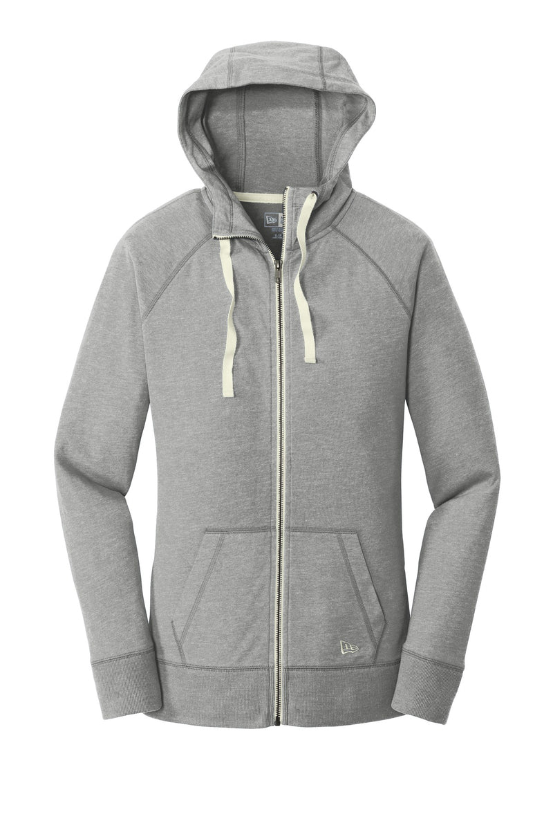 New Era Women's Sueded Cotton Blend Full-Zip Hoodie - Shadow Grey Heather