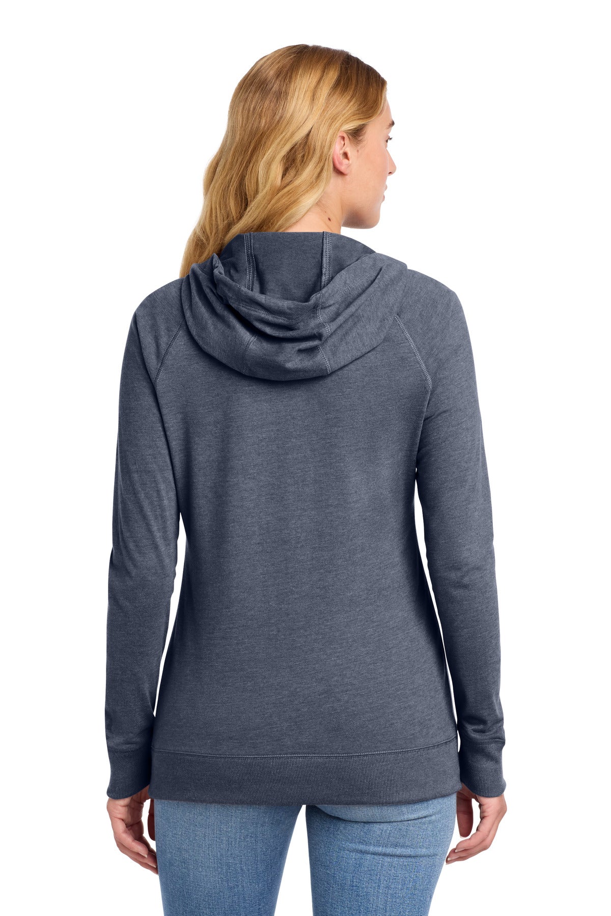New Era Women's Sueded Cotton Blend Full-Zip Hoodie - True Navy Heather
