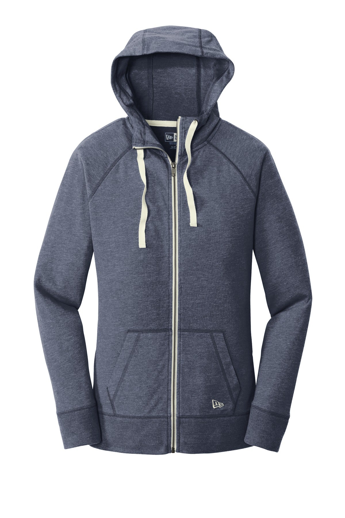New Era Women's Sueded Cotton Blend Full-Zip Hoodie - True Navy Heather