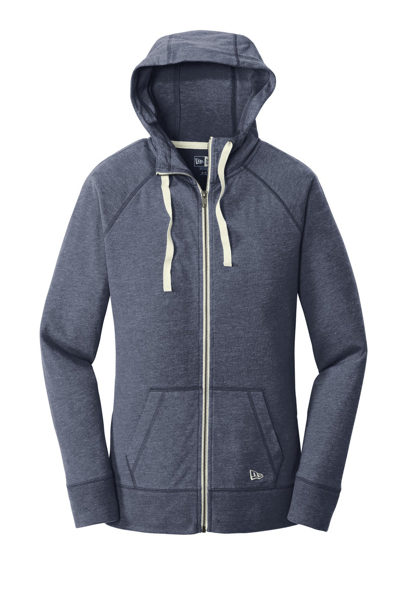 New Era Women's Sueded Cotton Blend Full-Zip Hoodie - True Navy Heather