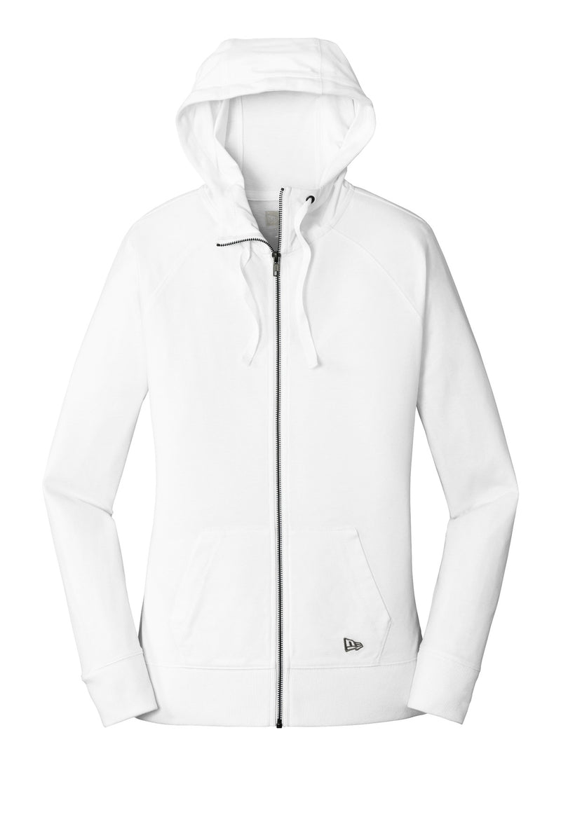 New Era Women's Sueded Cotton Blend Full-Zip Hoodie - White