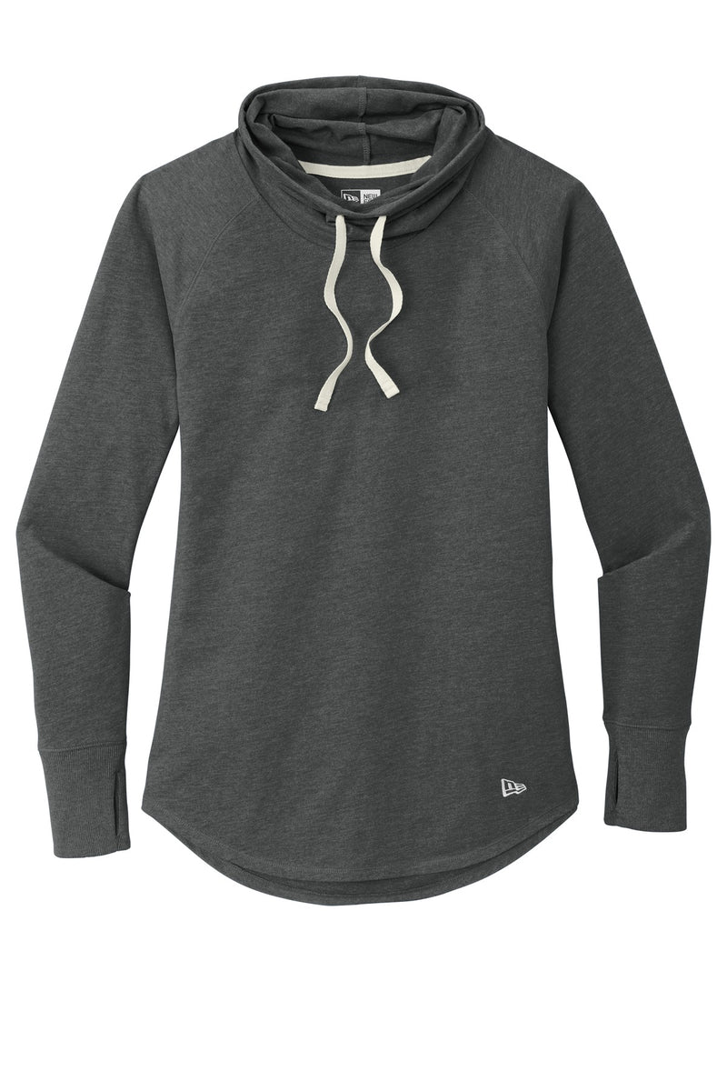 New Era  Women's Sueded Cotton Blend Cowl Tee - Black Heather