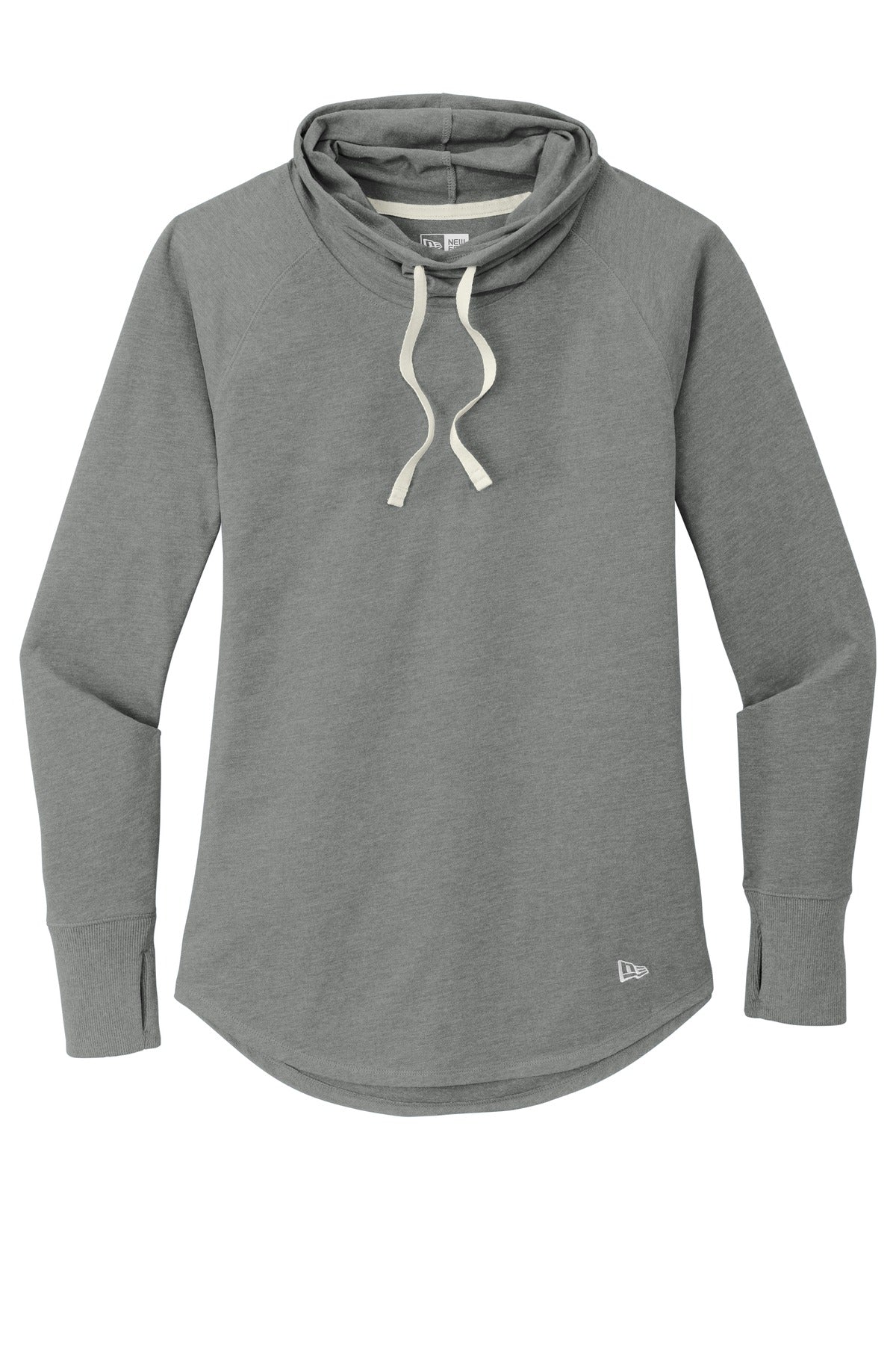 New Era  Women's Sueded Cotton Blend Cowl Tee - Shadow Grey Heather