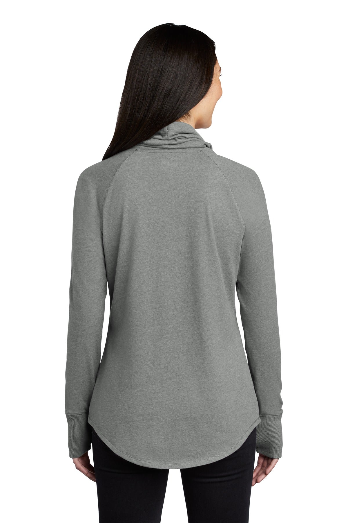 New Era  Women's Sueded Cotton Blend Cowl Tee - Shadow Grey Heather