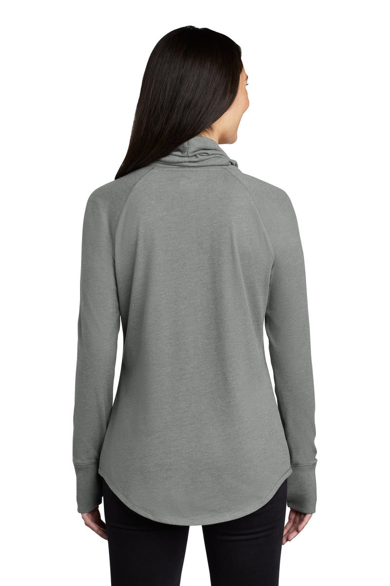New Era  Women's Sueded Cotton Blend Cowl Tee - Shadow Grey Heather