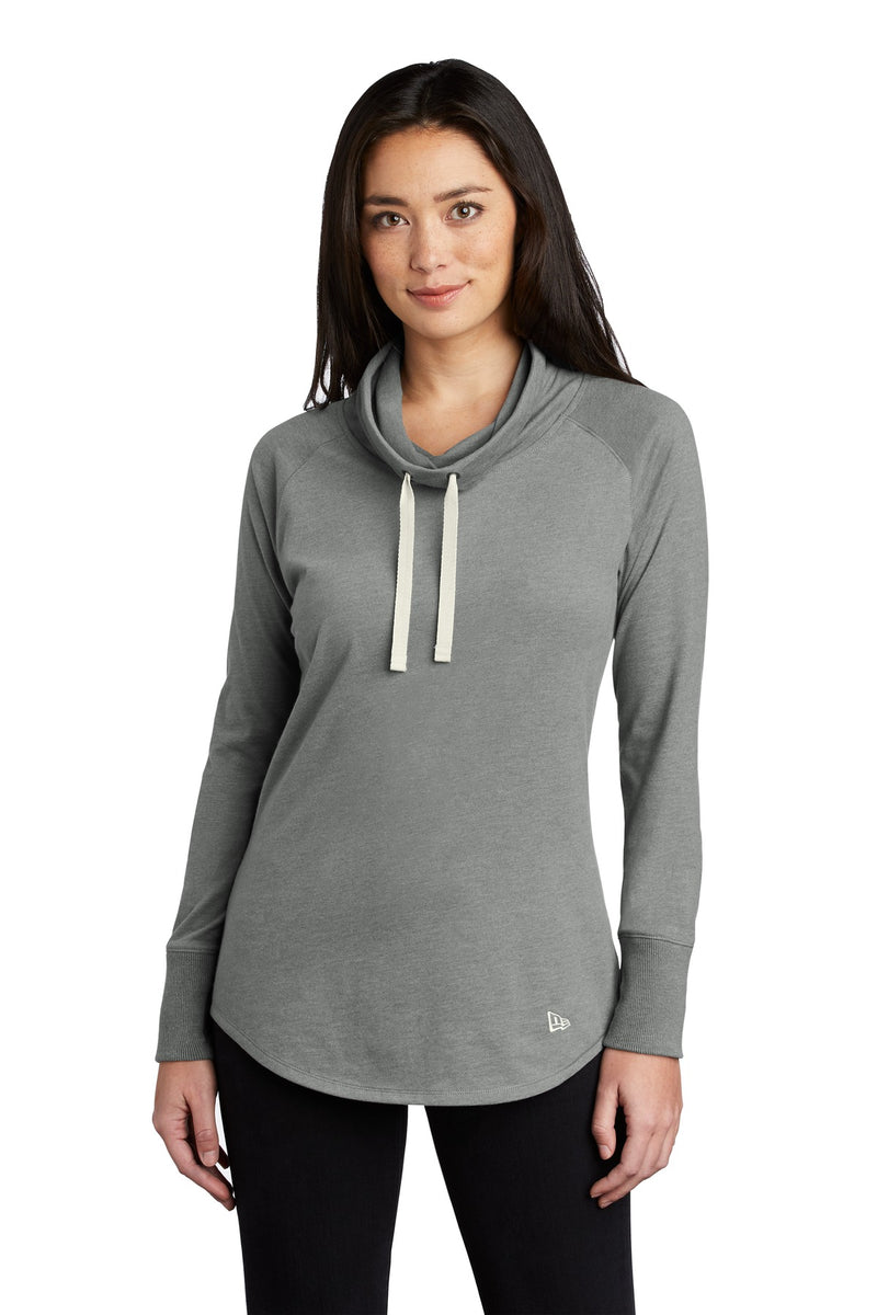 New Era  Women's Sueded Cotton Blend Cowl Tee - Shadow Grey Heather