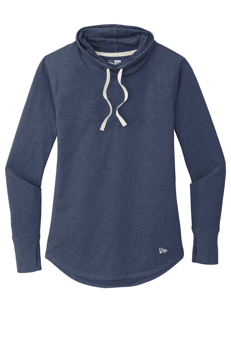 New Era  Women's Sueded Cotton Blend Cowl Tee - True Navy Heather