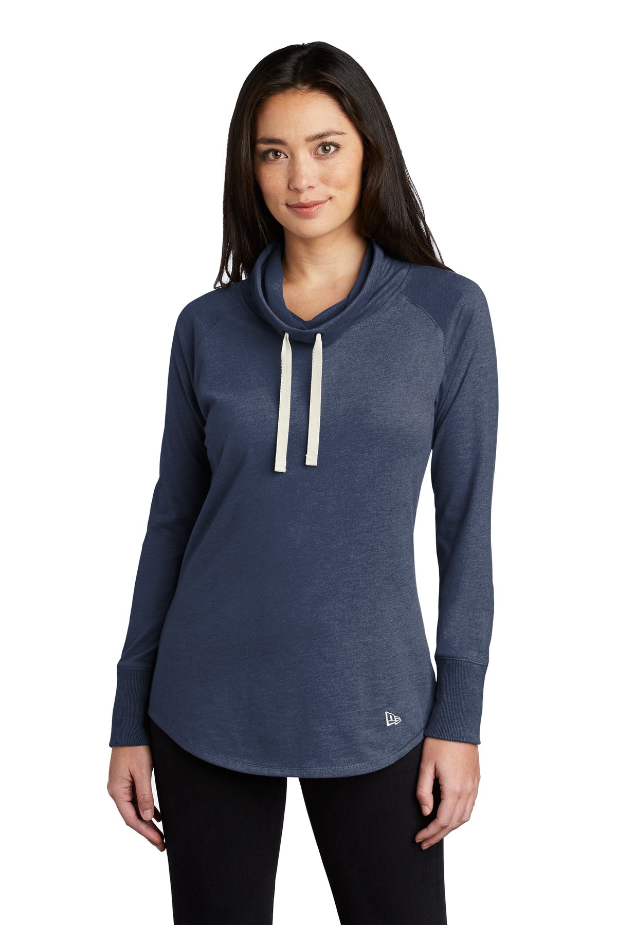 New Era  Women's Sueded Cotton Blend Cowl Tee - True Navy Heather