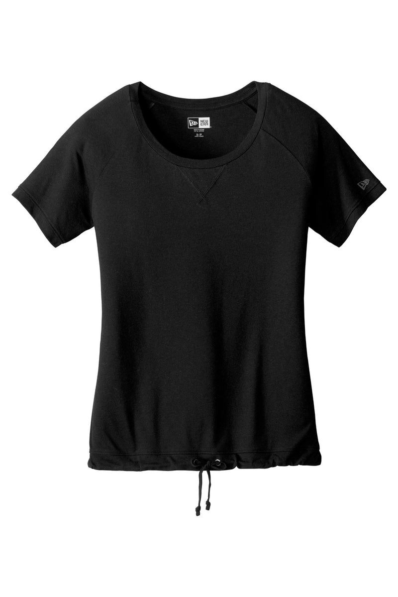 New Era  Women's Tri-Blend Performance Cinch Tee - Black Solid