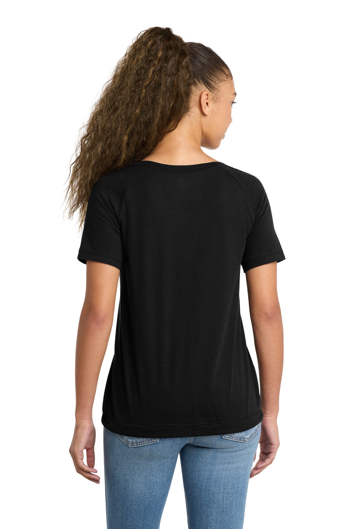 New Era  Women's Tri-Blend Performance Cinch Tee - Black Solid