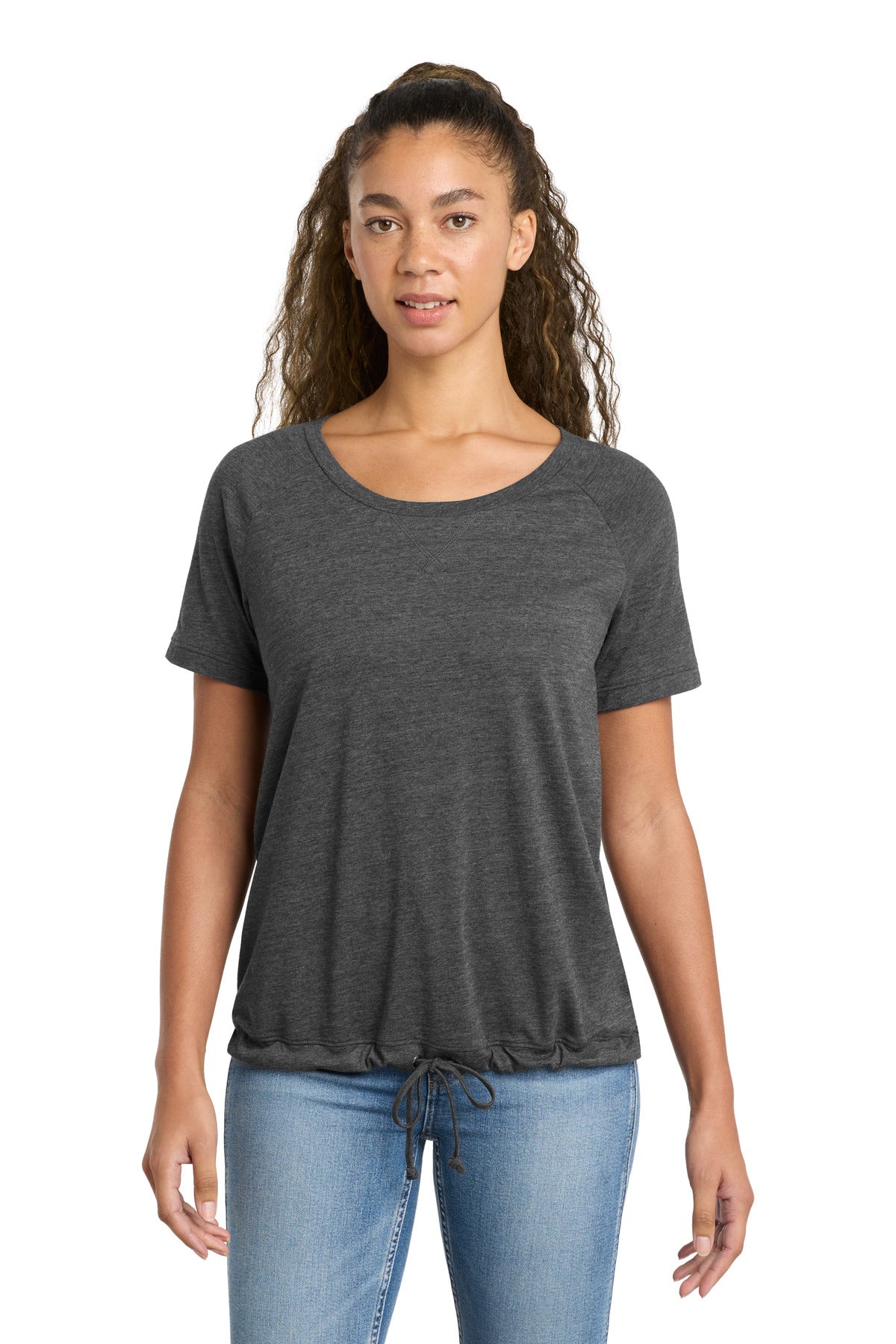 New Era  Women's Tri-Blend Performance Cinch Tee - Dark Graphite