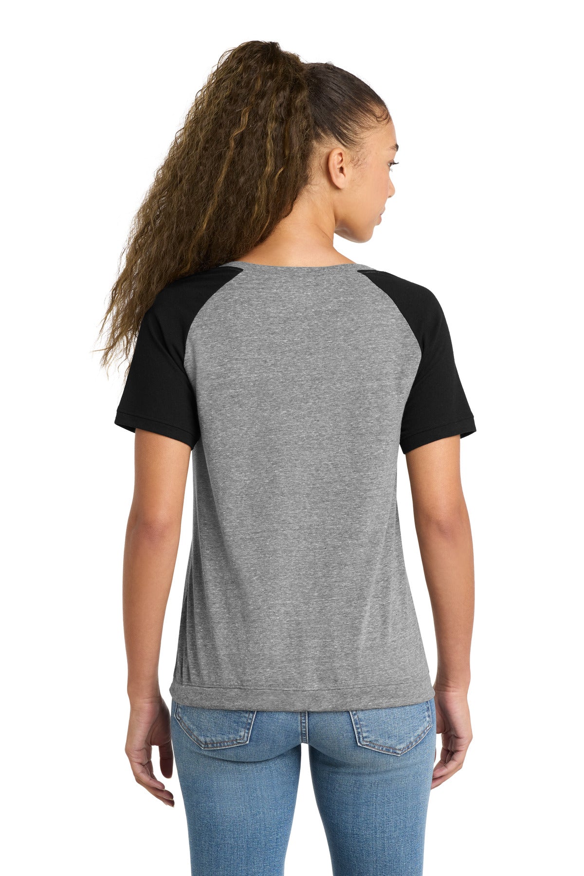 New Era  Women's Tri-Blend Performance Cinch Tee - Shadow Grey/ Black